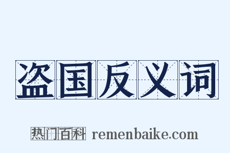 盗国反义词是什么意思的图片